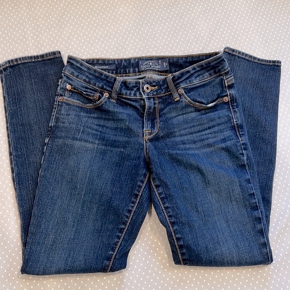 🍀Lucky Brand Lolita Skinny Dark Blue Denim Jeans in Size 0/25 - Picture 3 of 15